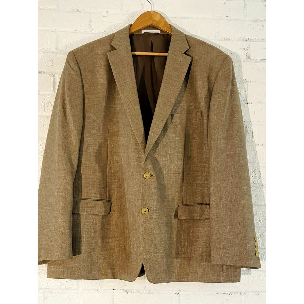 LAUREN Ralph Lauren Men’s Sport Coat Blazer 50R Tan Beige Textured Lined